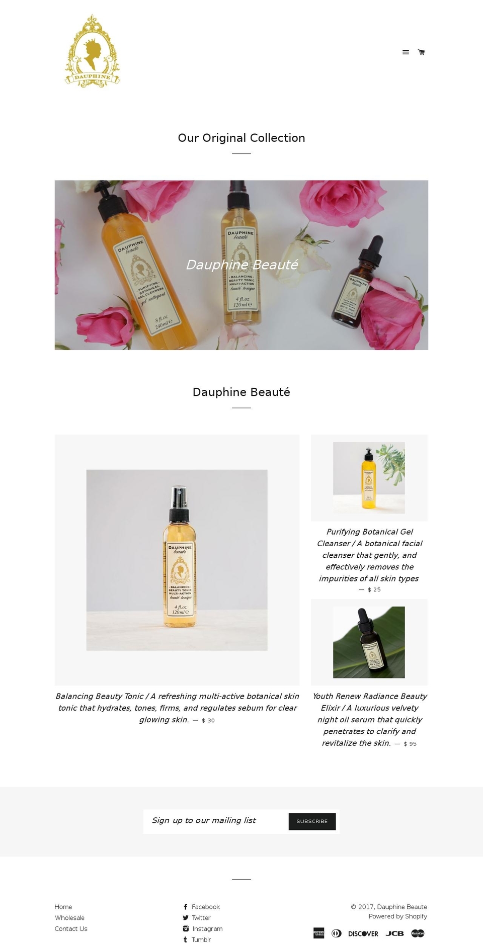 dauphinebeaute.com shopify website screenshot