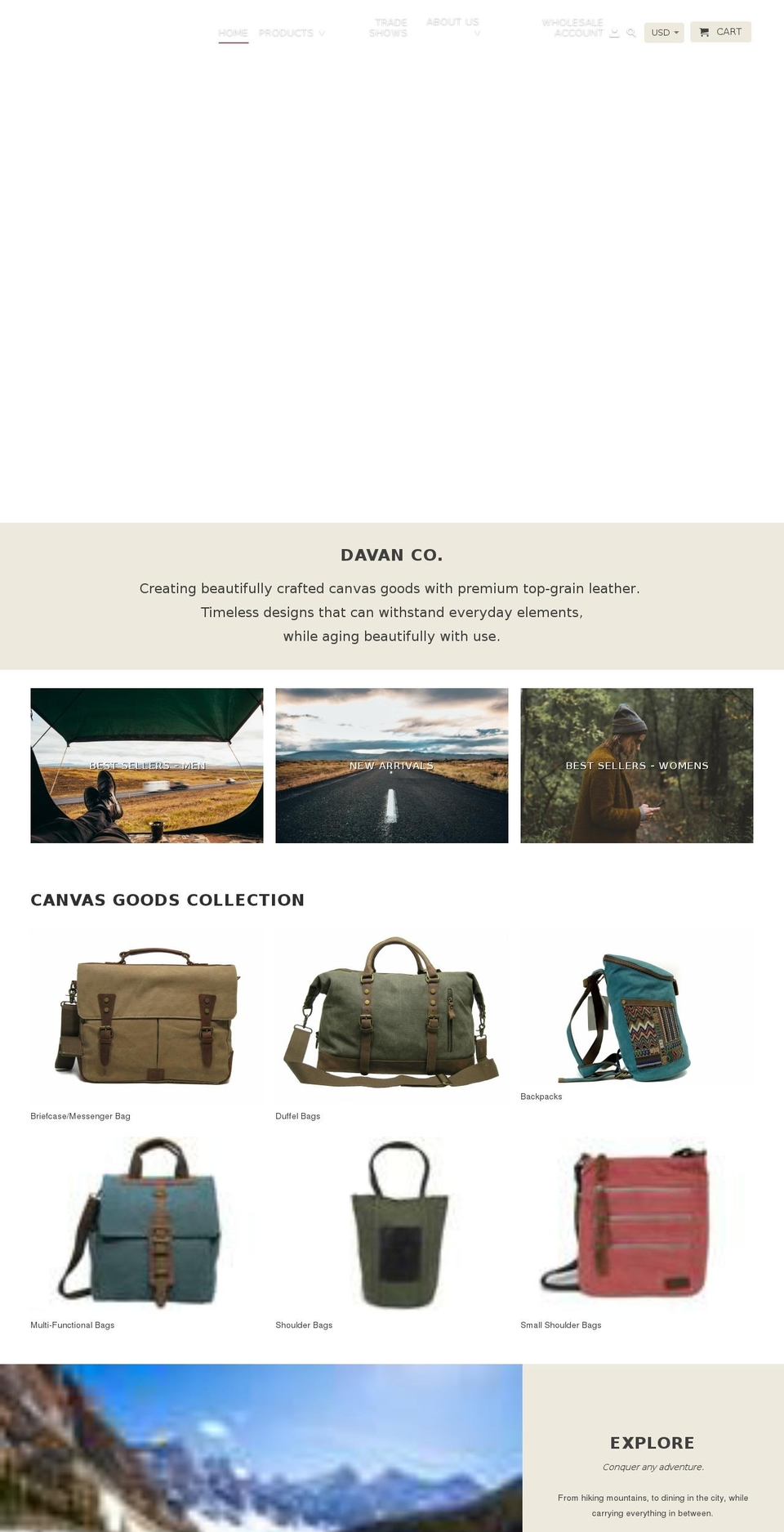 davandesigns.com — Shopify storefront screenshot