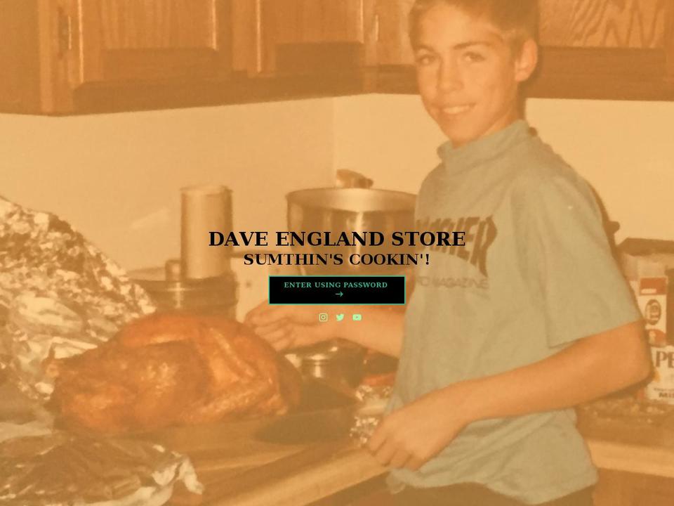 daveengland.com shopify website screenshot