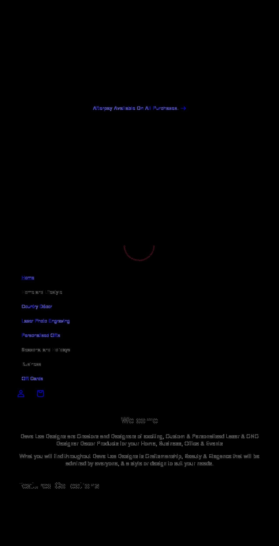 daveleadesign.com shopify website screenshot