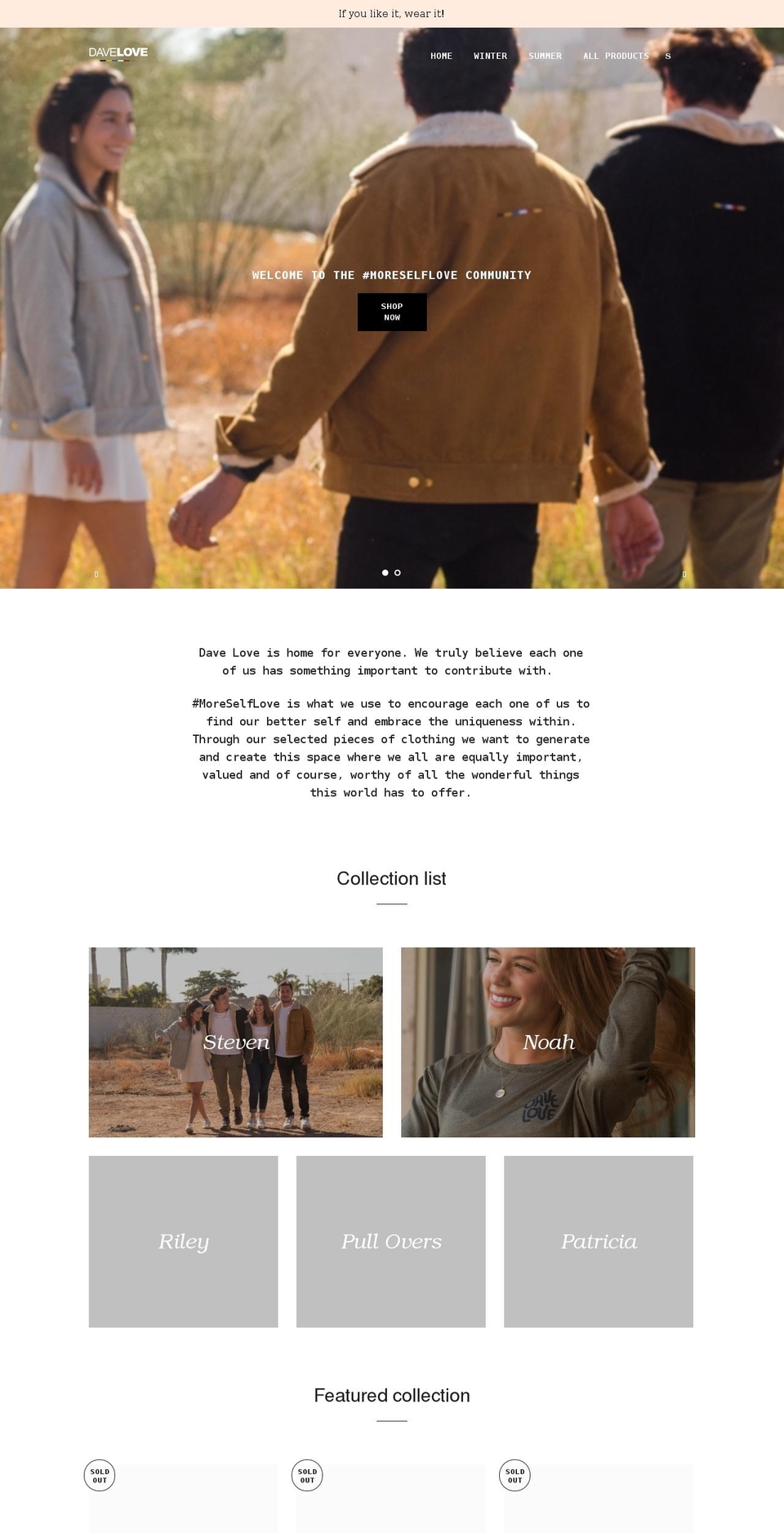 davelovemx.com shopify website screenshot