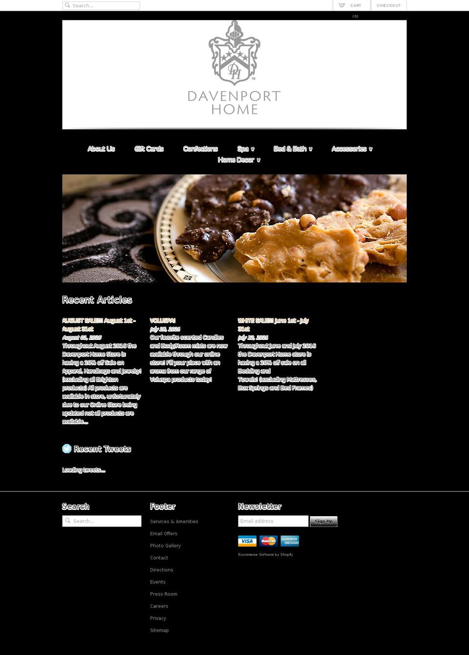 davenportathome.com shopify website screenshot