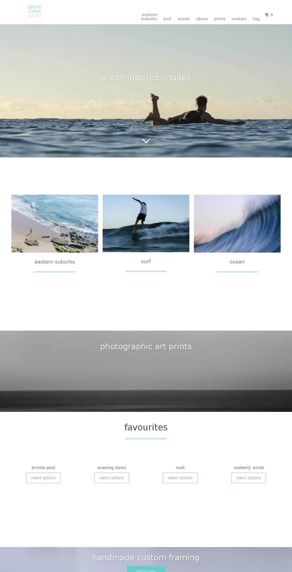 daveowenphoto.com shopify website screenshot