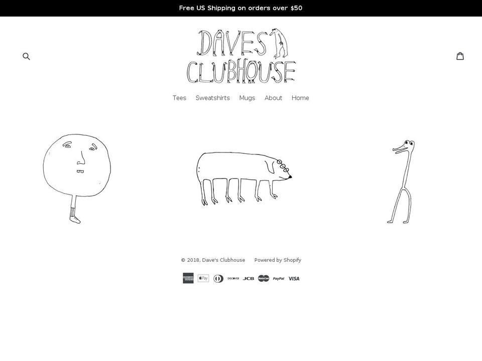 daves-clubhouse.com shopify website screenshot