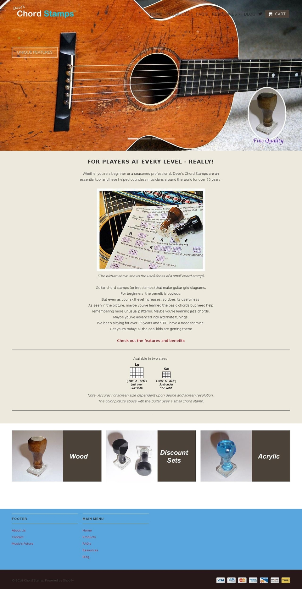 daveschordstamps.com shopify website screenshot