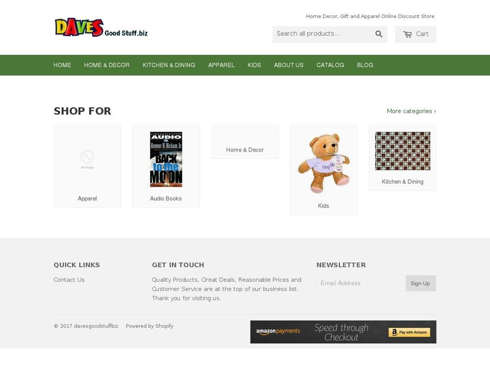 davesgoodstuff.biz shopify website screenshot