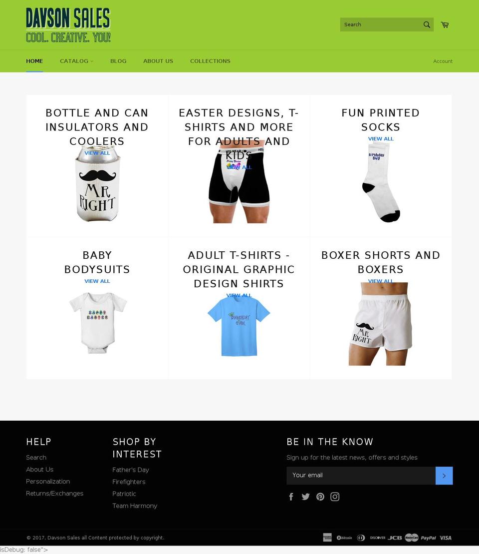 davesonsales.com shopify website screenshot