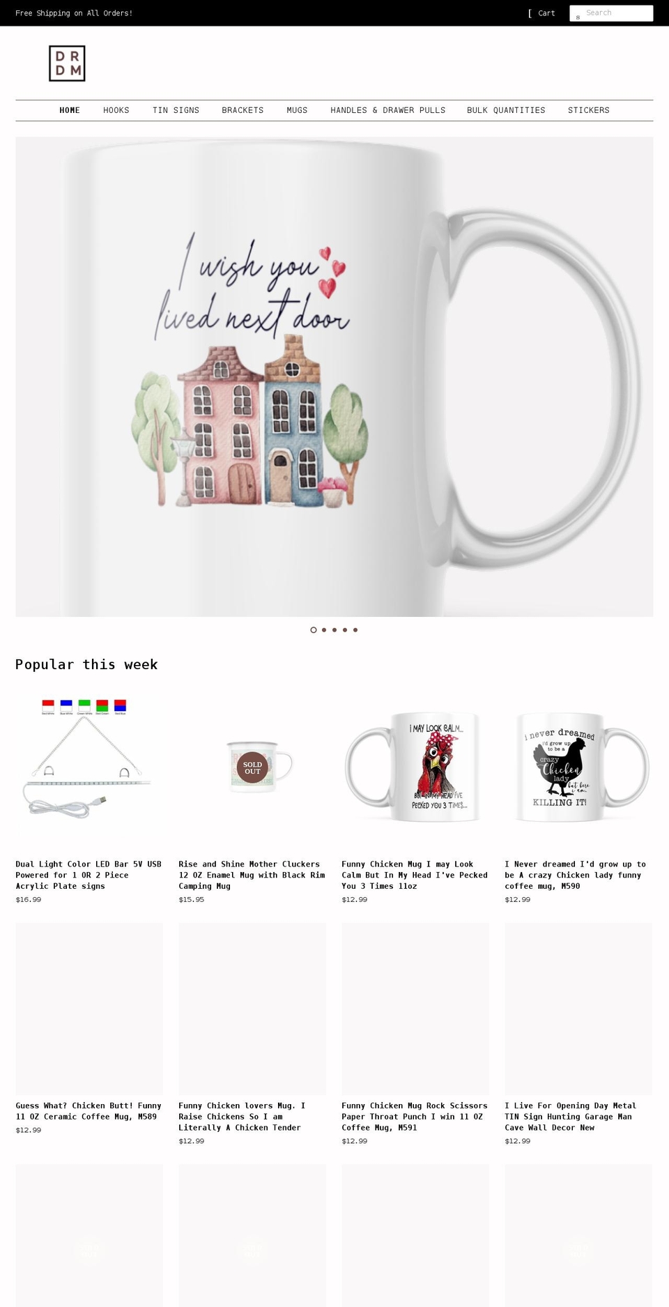 davesrusticdecor.com shopify website screenshot