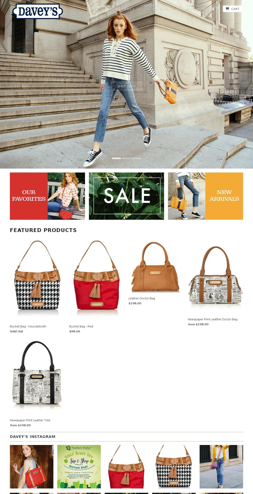 daveysusa.com shopify website screenshot