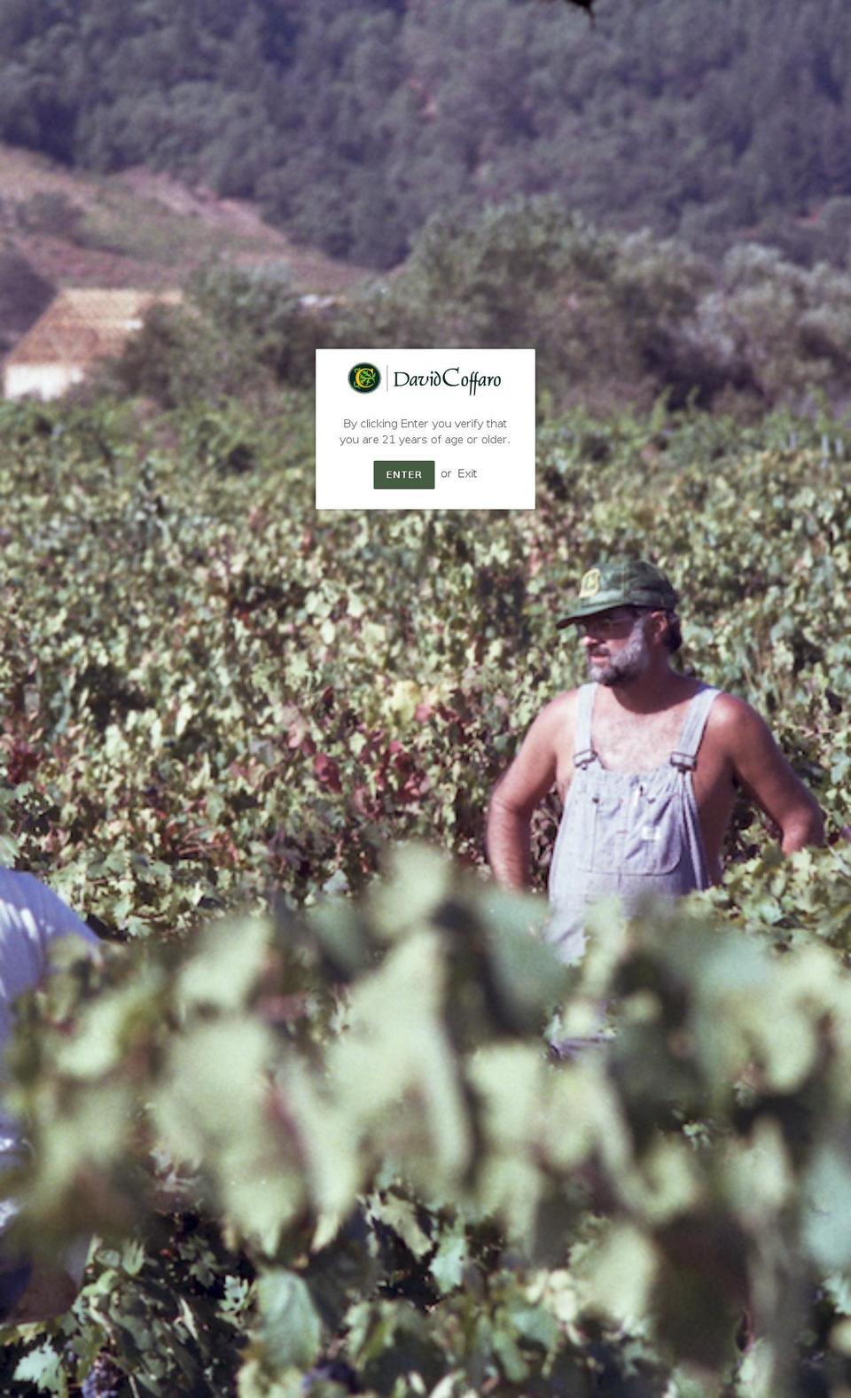 david-coffaro-winery.myshopify.com shopify website screenshot