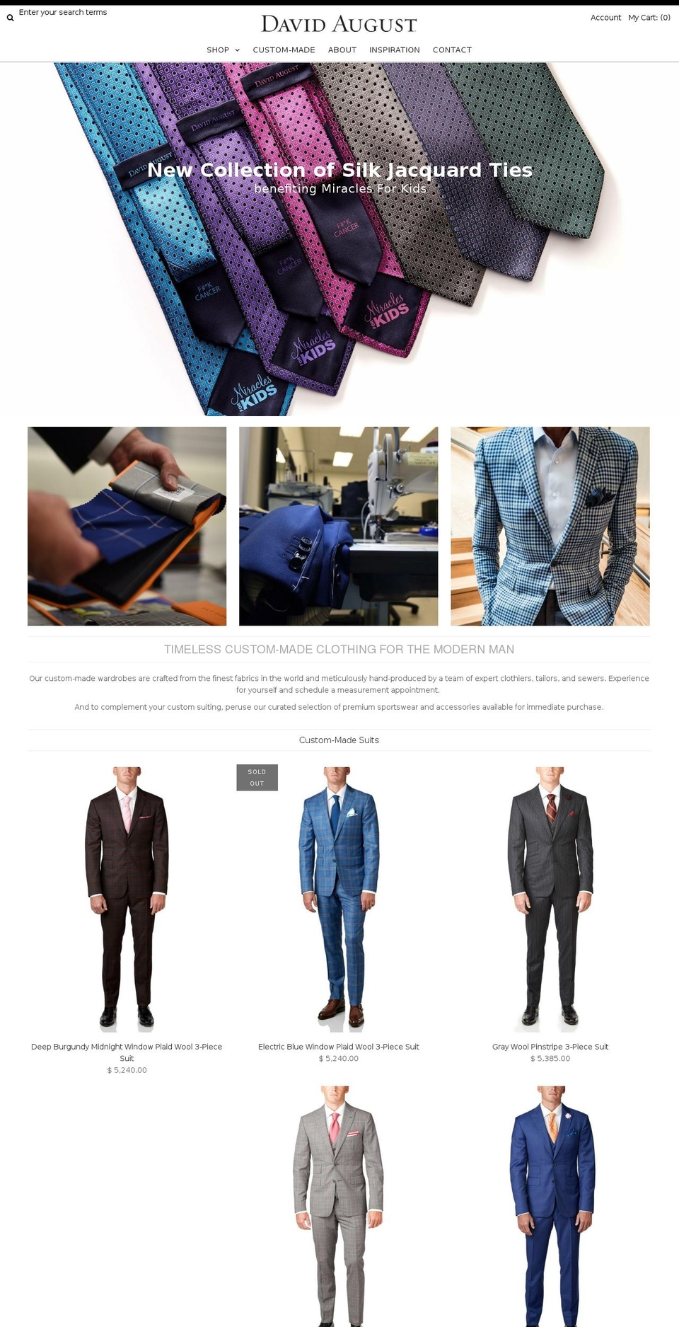 davidaugustclothing.com — Shopify storefront screenshot