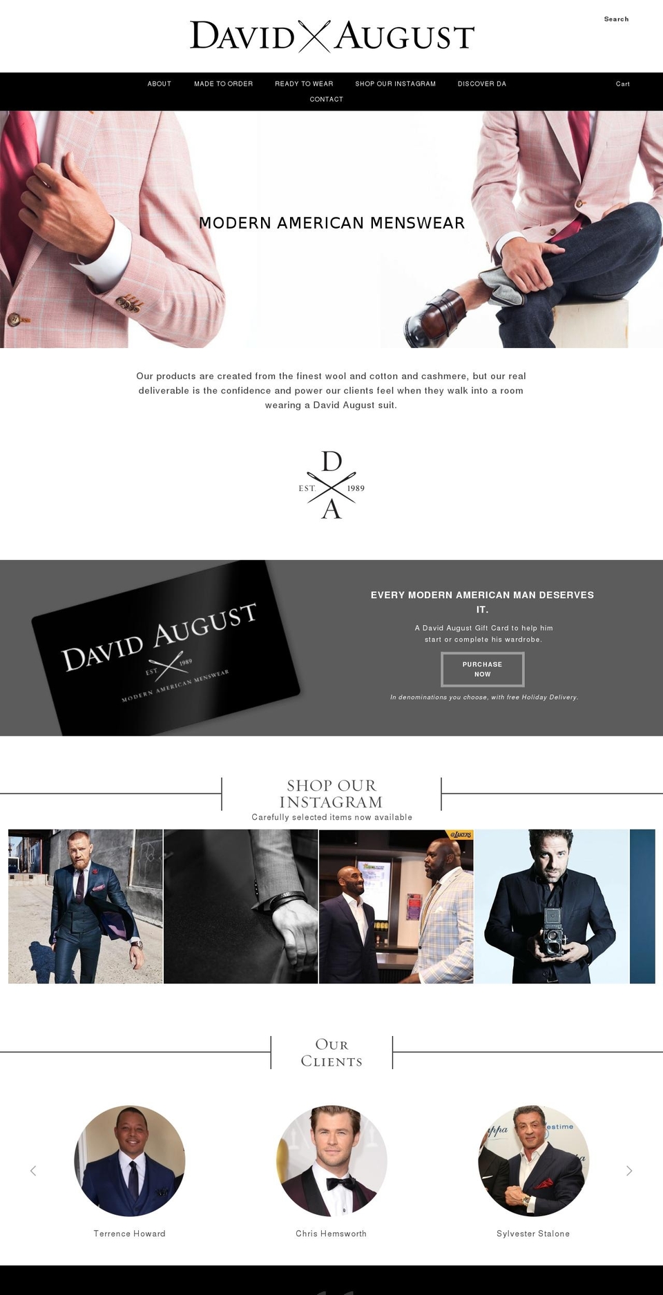 davidaugustinc.com shopify website screenshot
