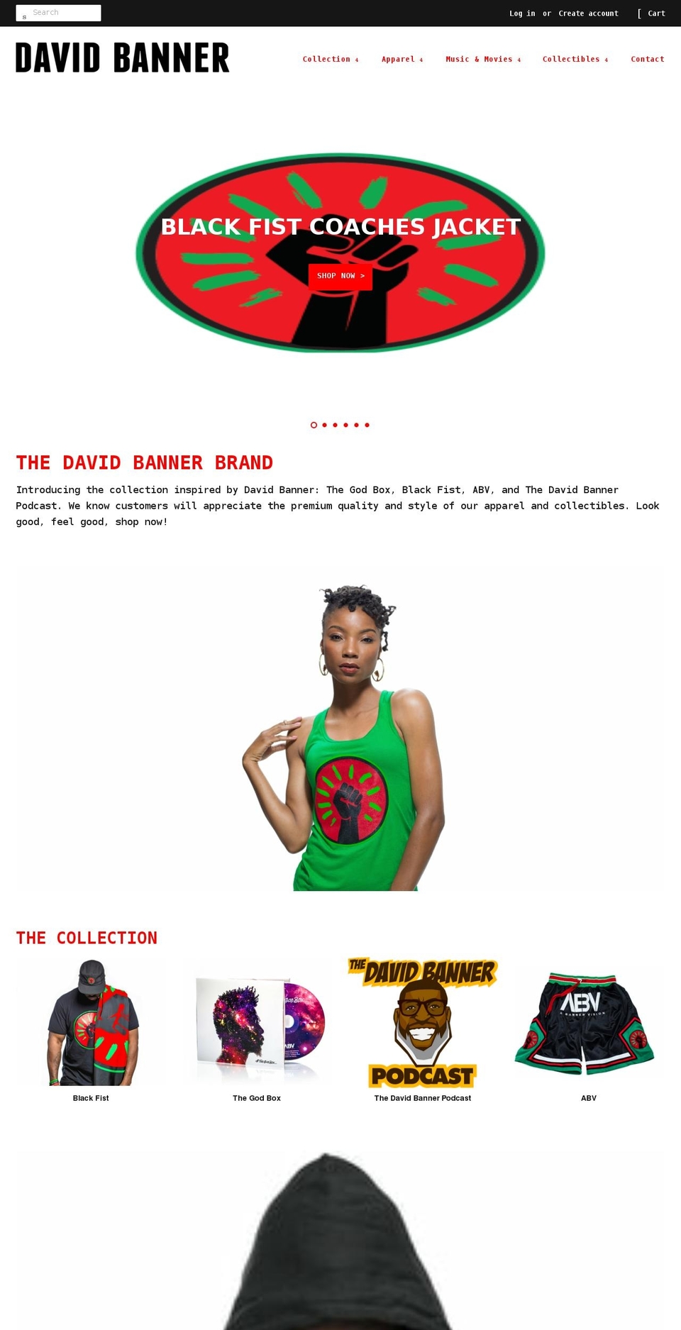 davidbannershop.com shopify website screenshot