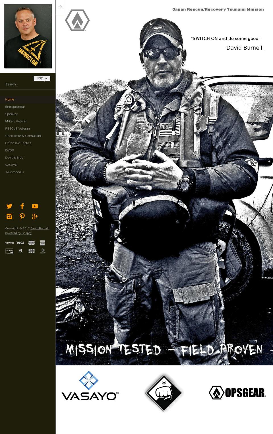 davidburnell.com shopify website screenshot