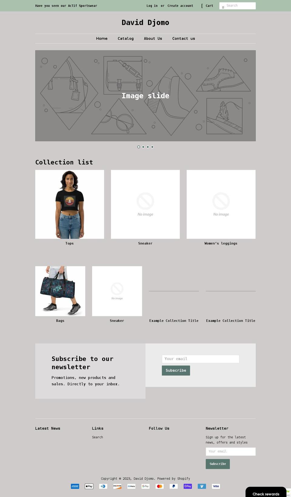 daviddjomo.com shopify website screenshot