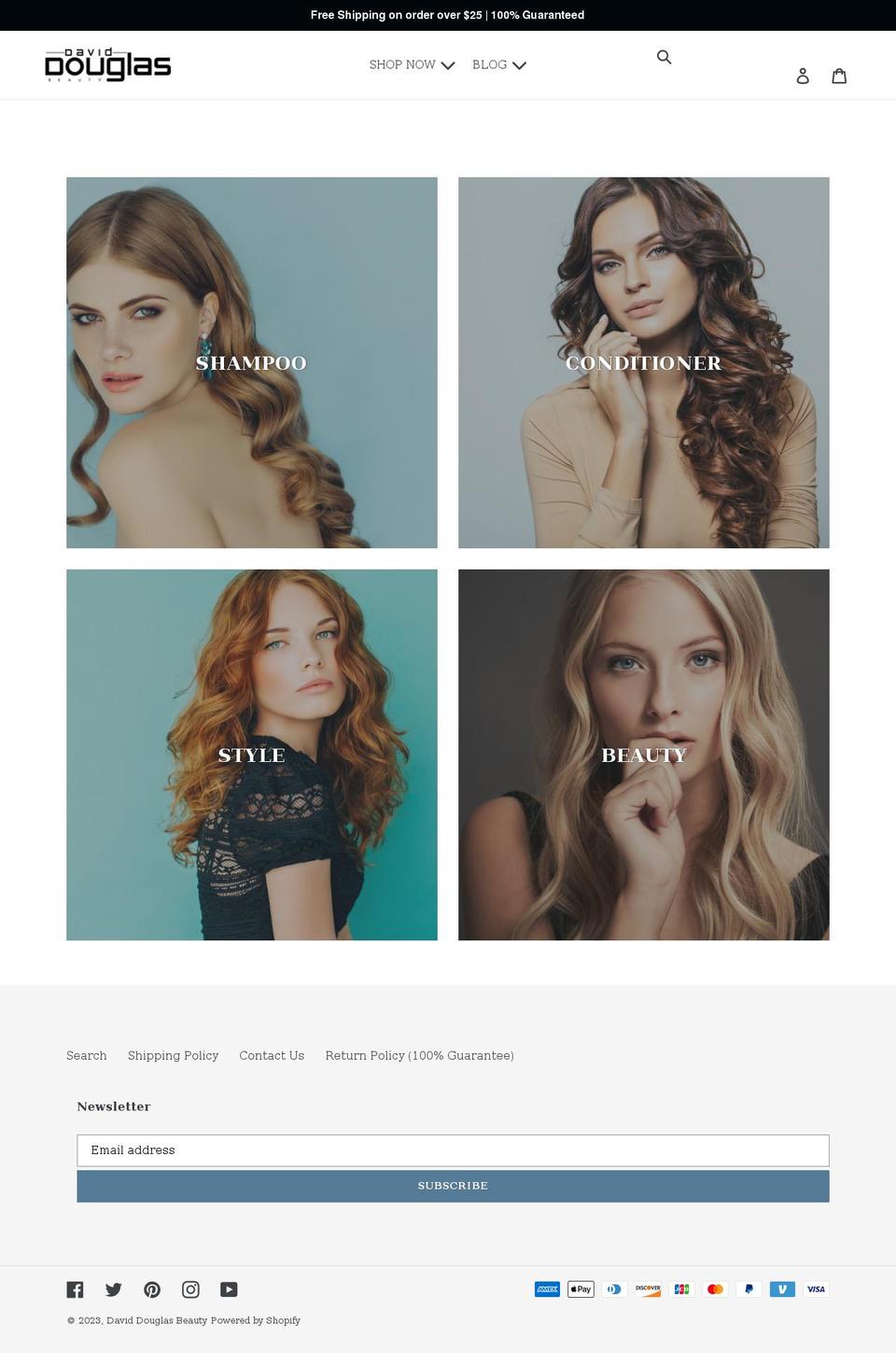 daviddouglasbeauty.com shopify website screenshot