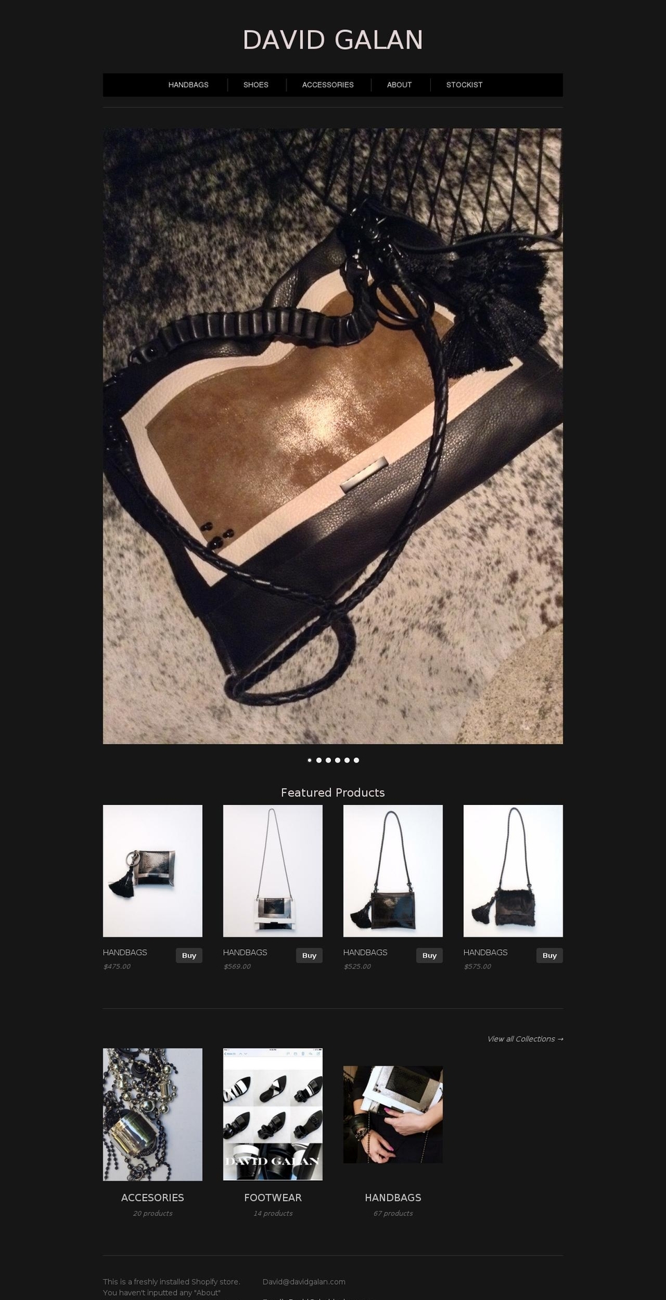 davidgalan.com shopify website screenshot
