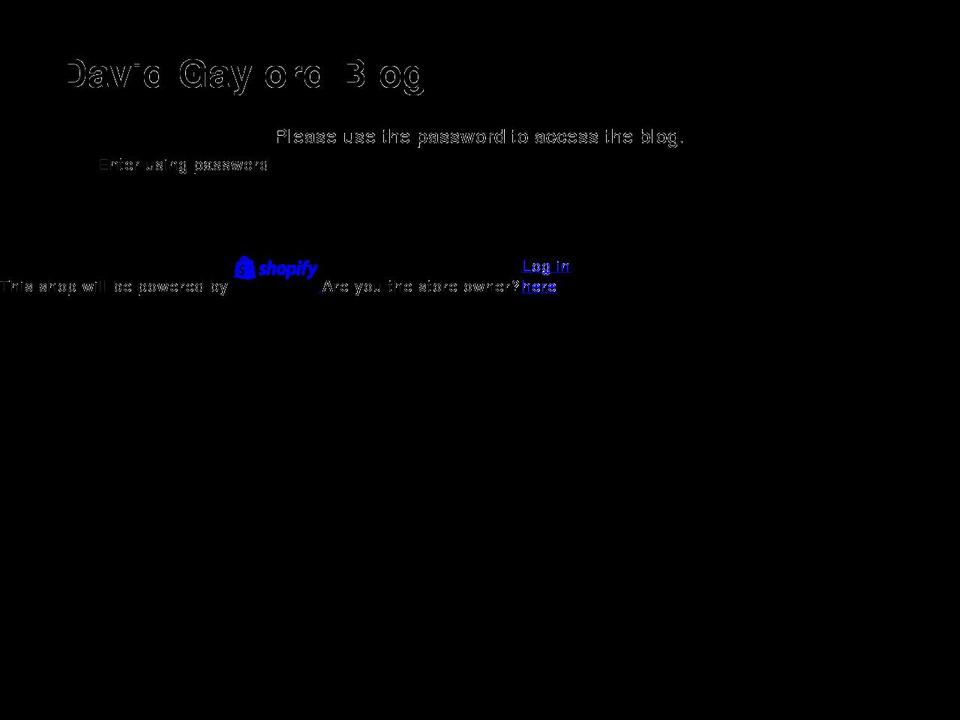 davidgaylord.com shopify website screenshot