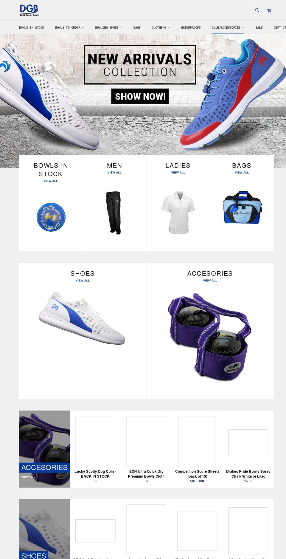 davidgourlaybowls.co.uk shopify website screenshot