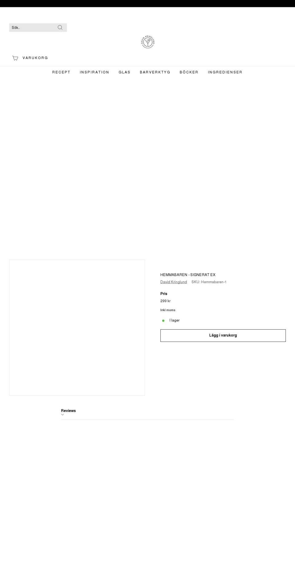 davidkringlund.se shopify website screenshot