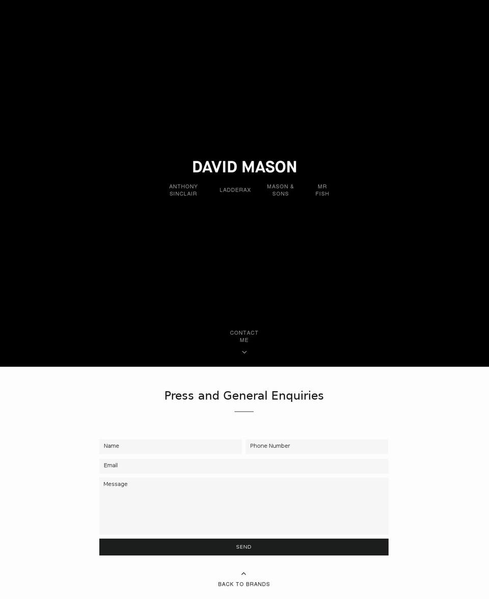 davidmason.co shopify website screenshot