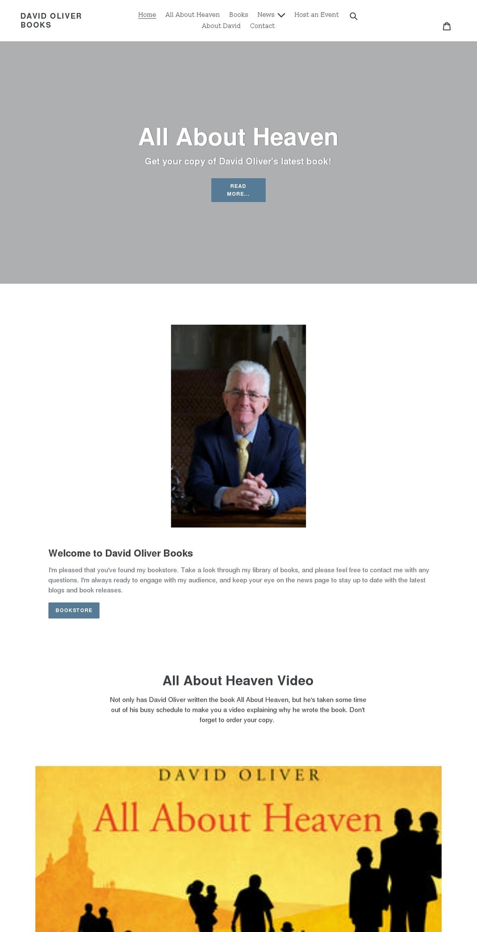 davidoliverbooks.com shopify website screenshot