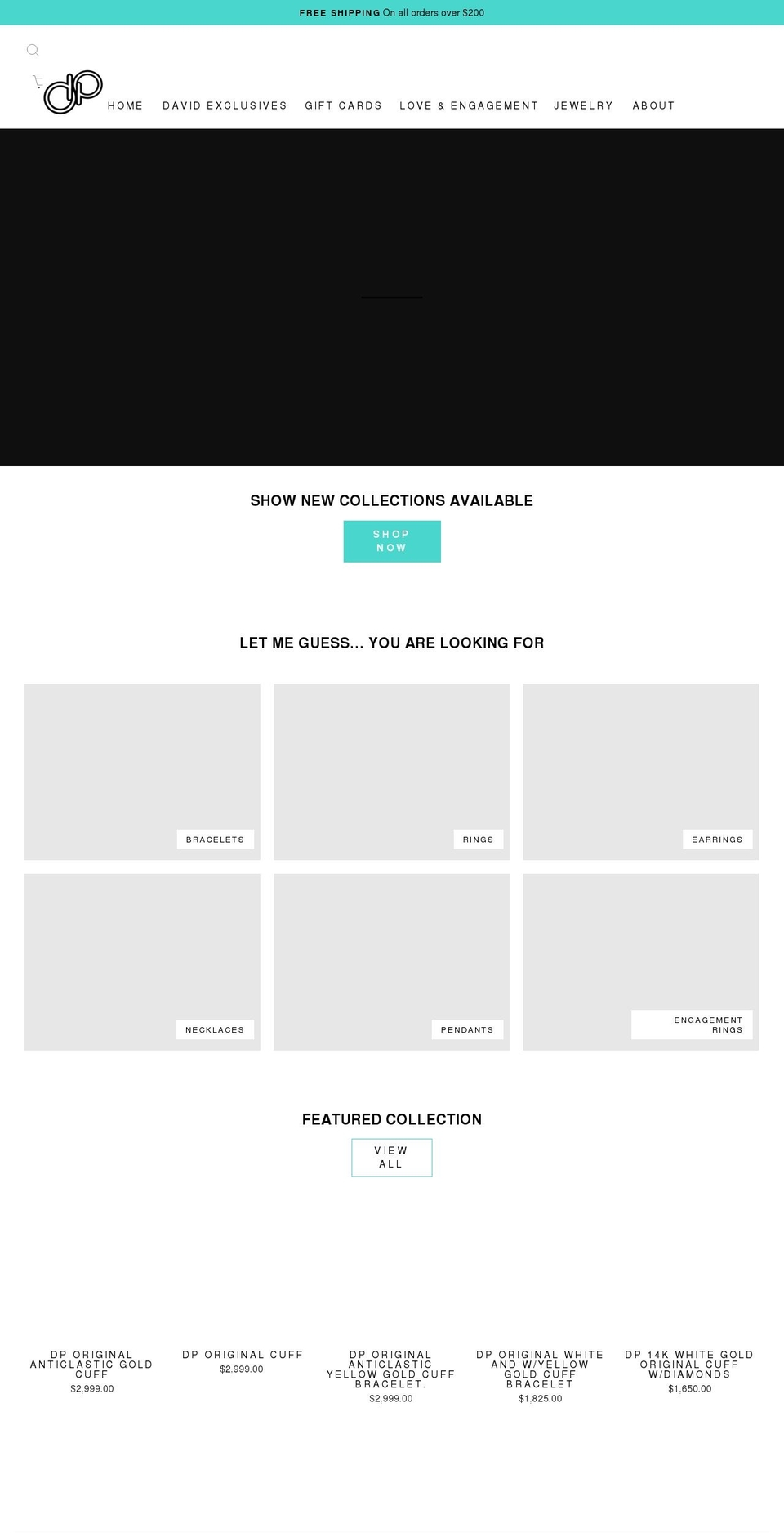 davidpiersonjewelry.com shopify website screenshot