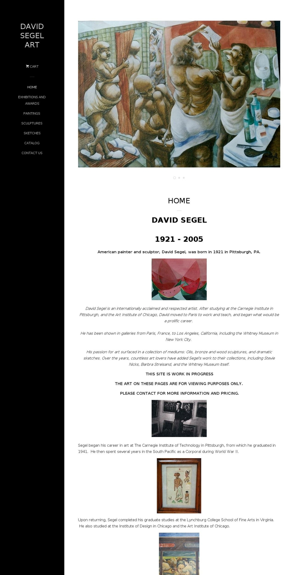 davidsegelart.com — Shopify storefront screenshot