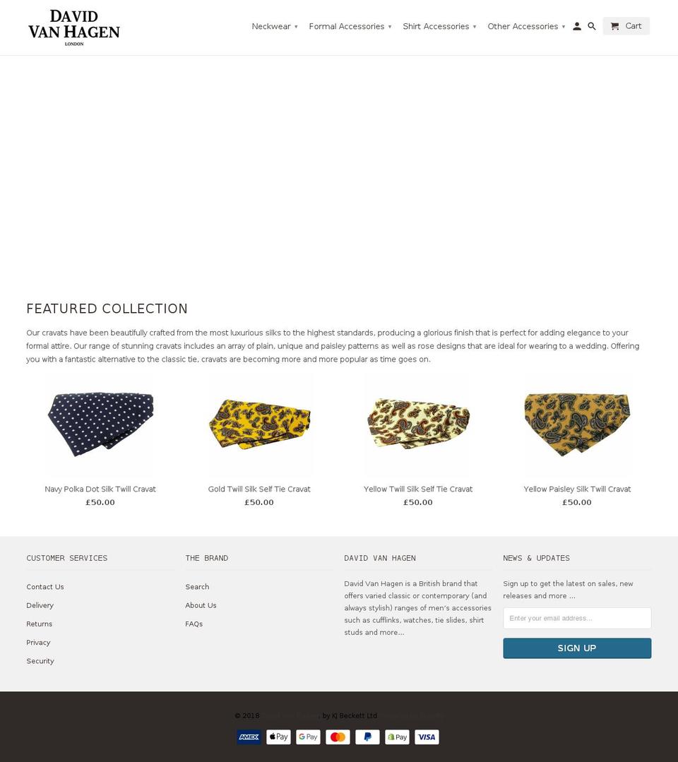 davidvanhagen.com — Shopify storefront screenshot