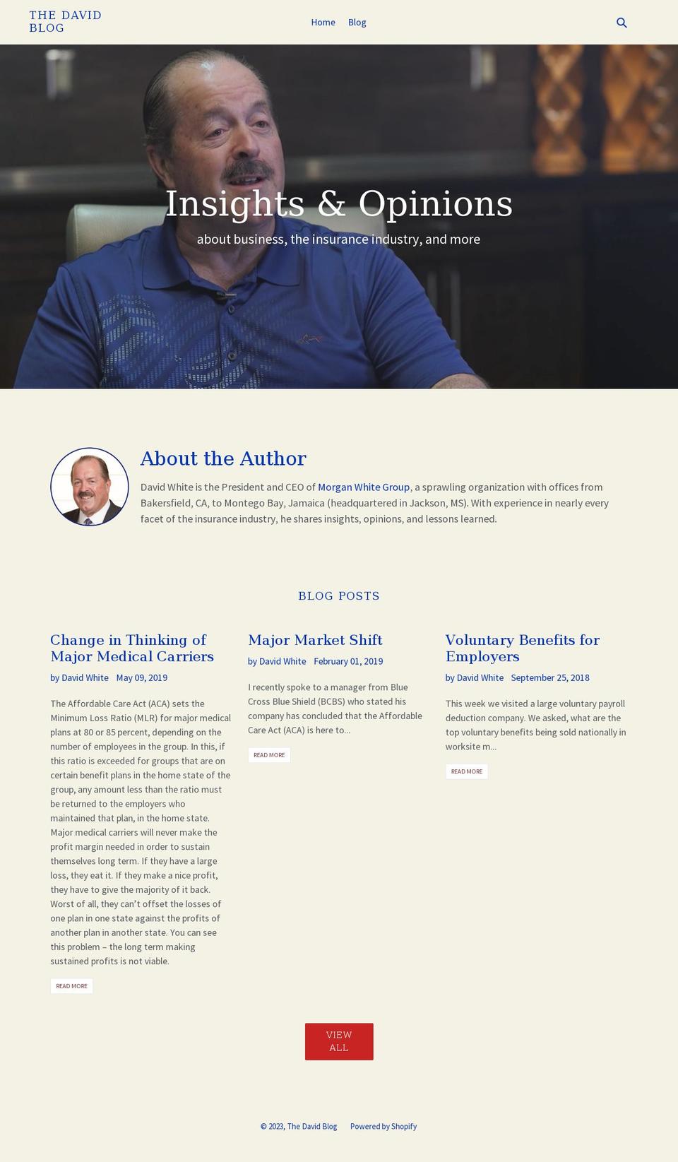 davidwhiteinsights.com — Shopify storefront screenshot