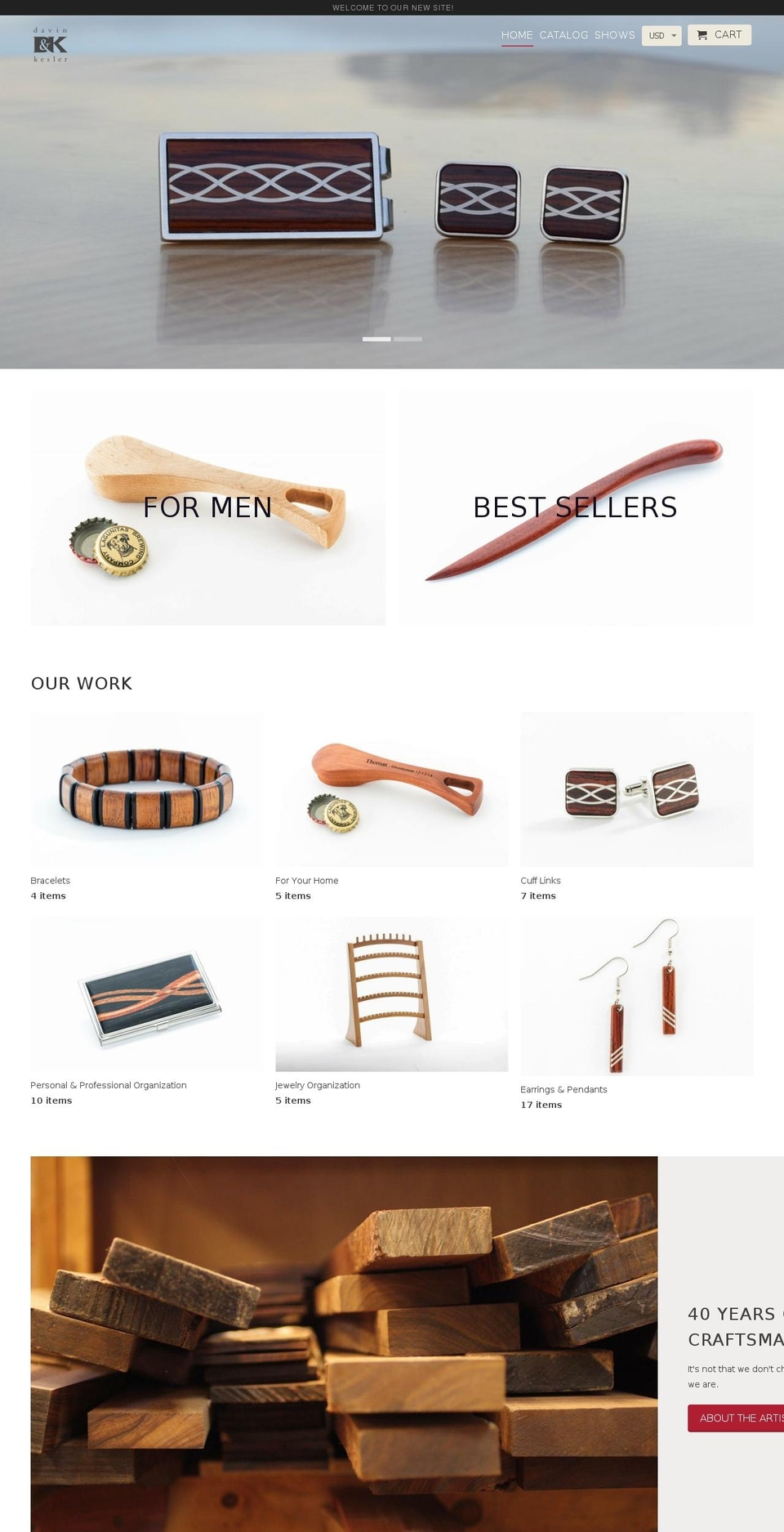 davinandkesler.com shopify website screenshot