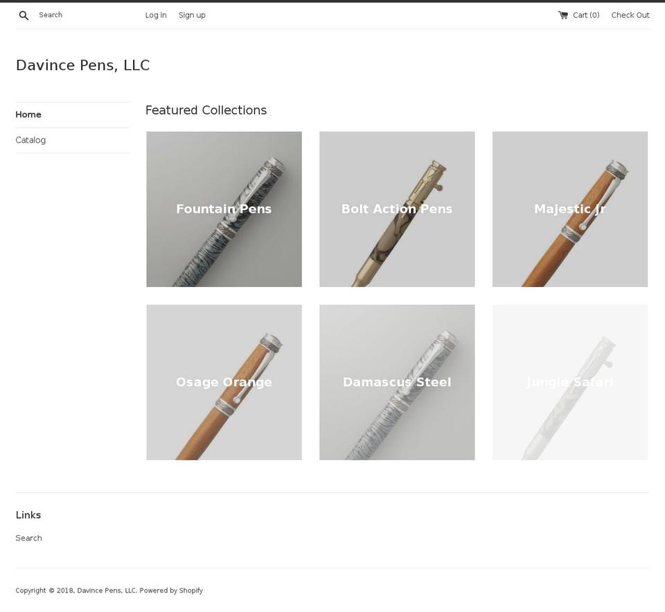 davincepens.com — Shopify storefront screenshot