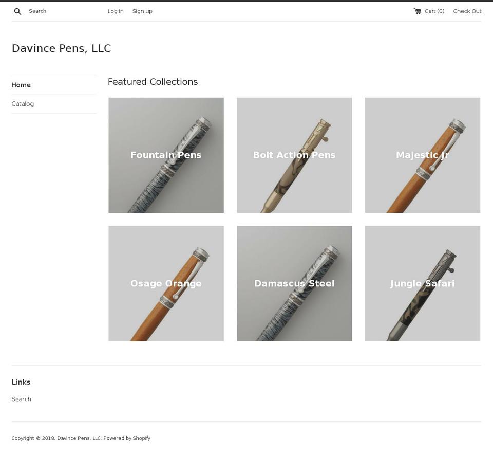 davinces.com — Shopify storefront screenshot