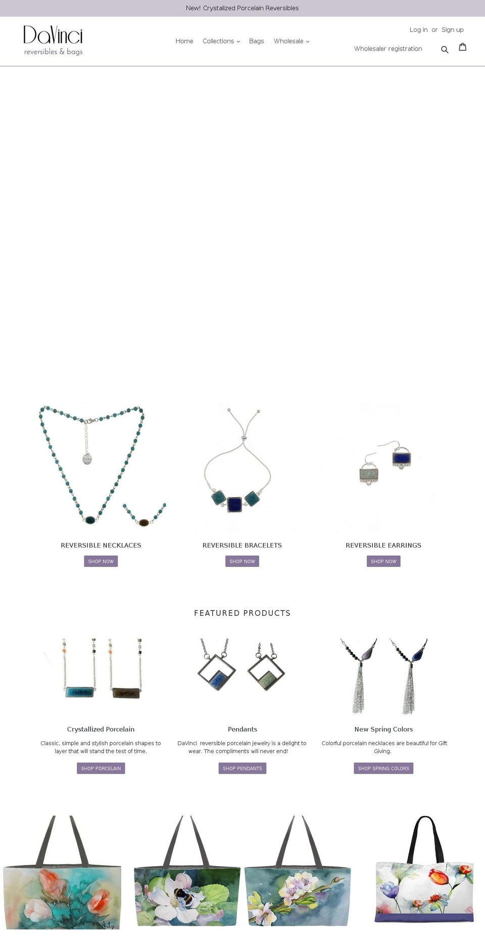 davincireversibles.com — Shopify storefront screenshot