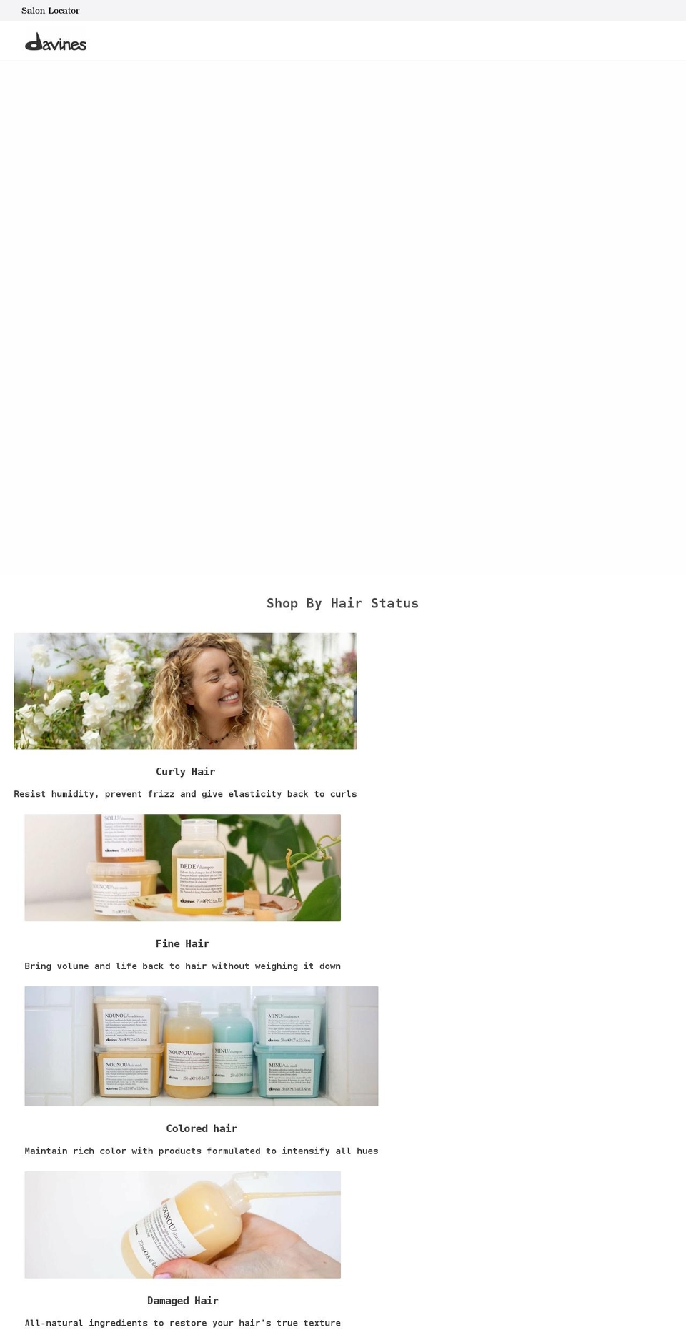 davines.com.sg shopify website screenshot