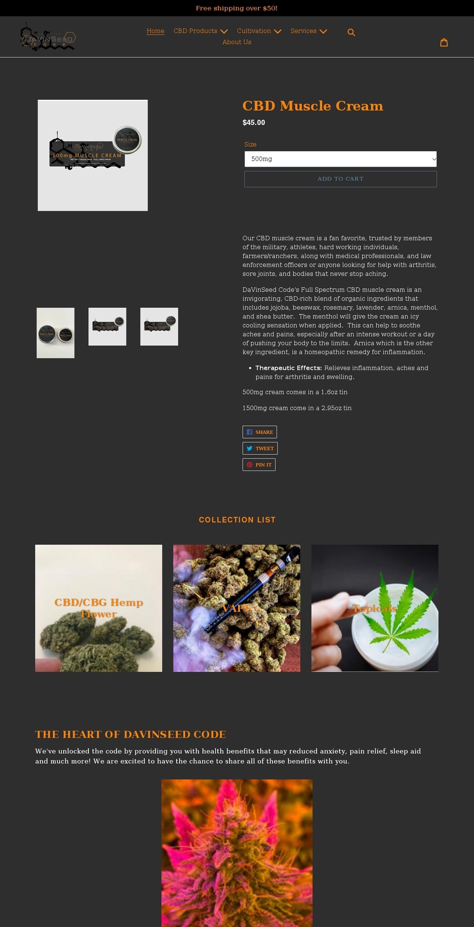 davinseedcode.com shopify website screenshot