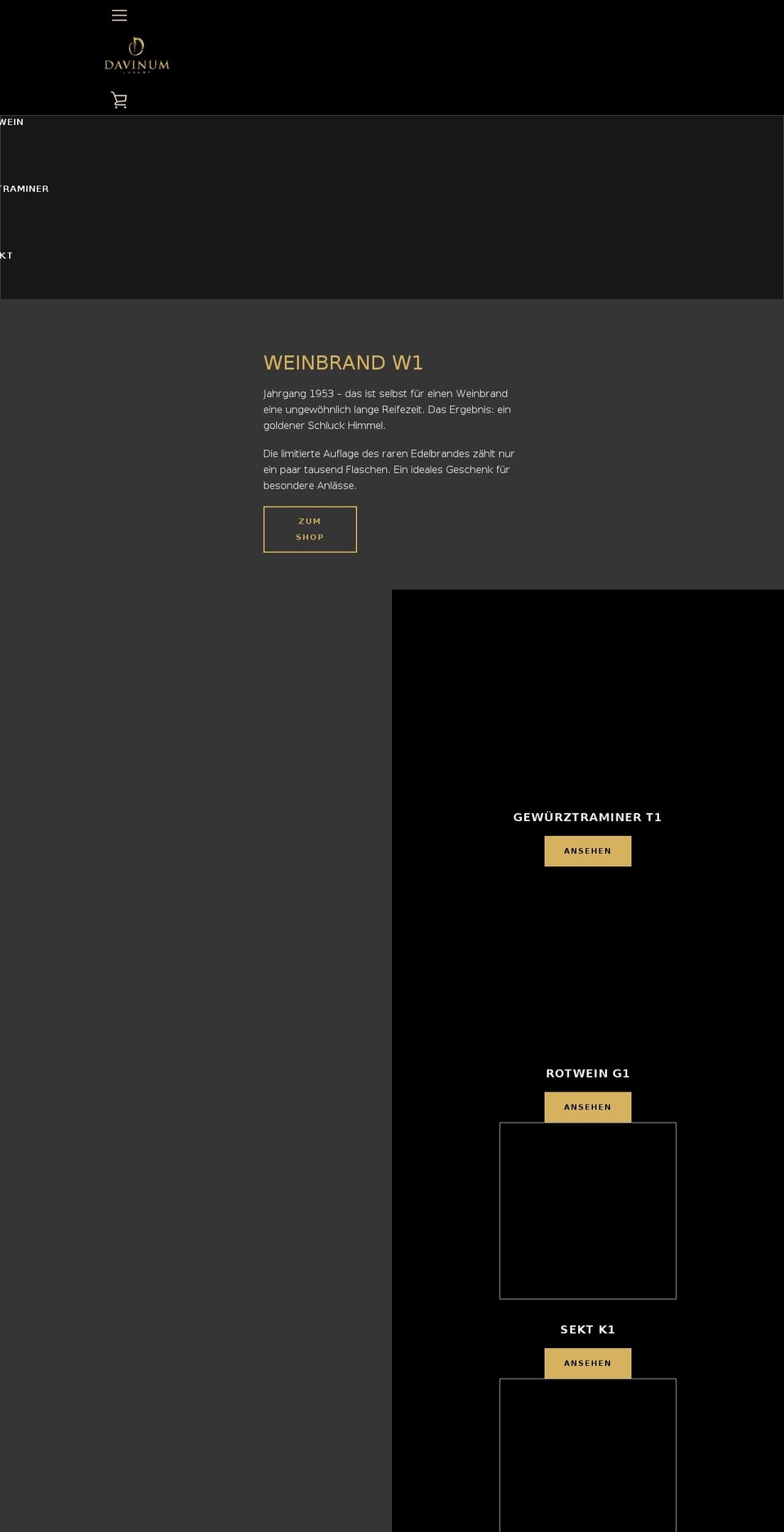 davinum.com shopify website screenshot