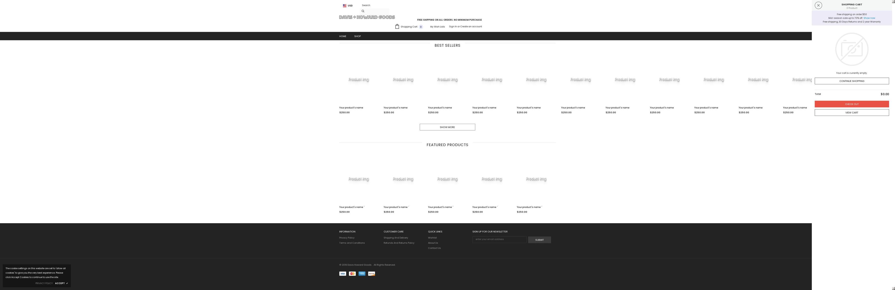 davis-howard.com shopify website screenshot
