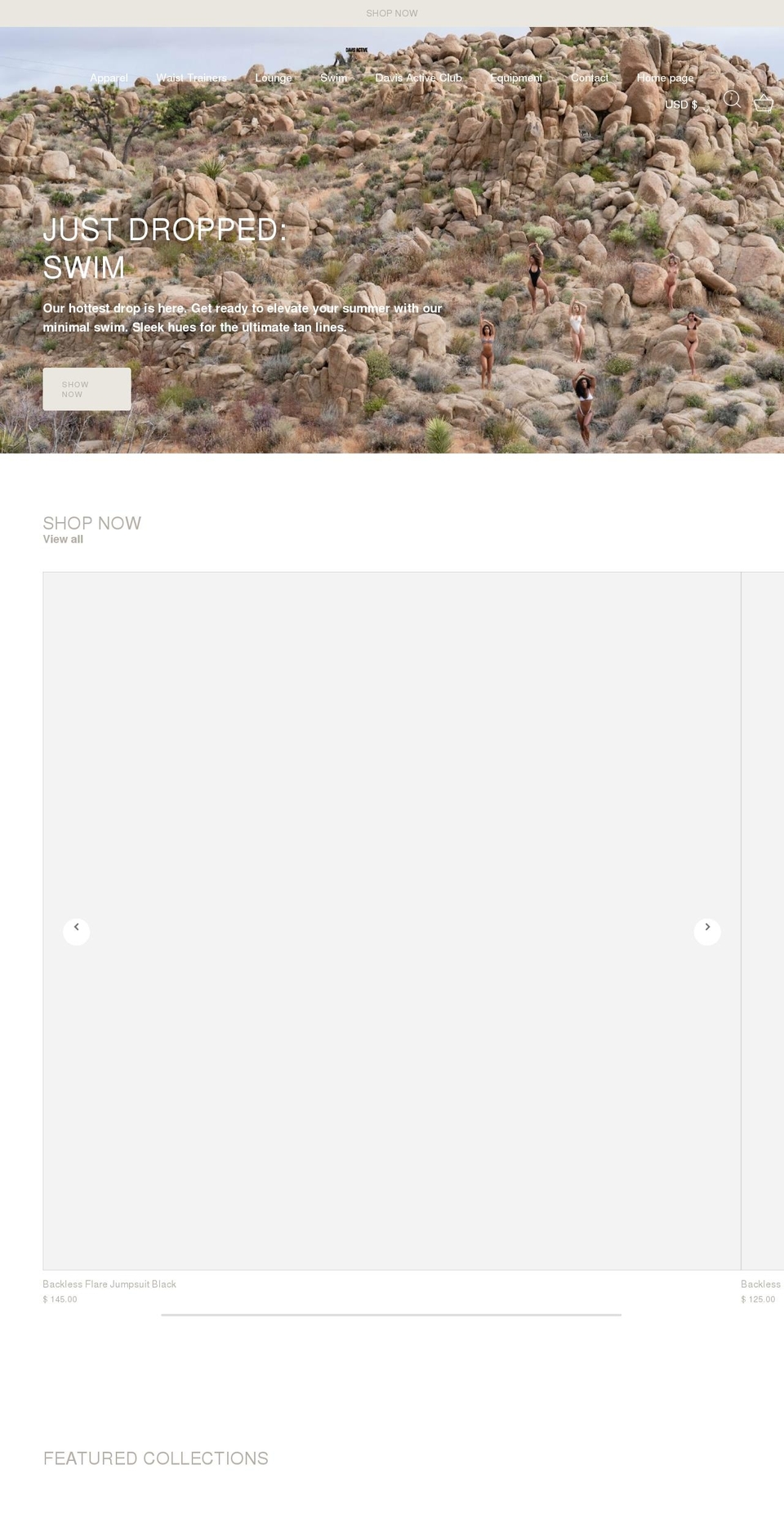 davisactive.com shopify website screenshot