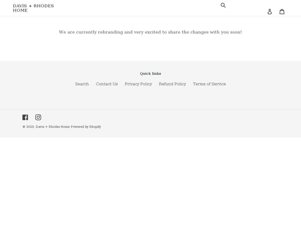davisandrhodes.com shopify website screenshot