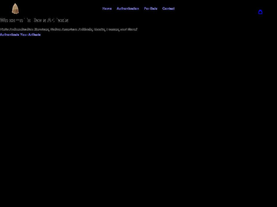 davisartifacts.com shopify website screenshot