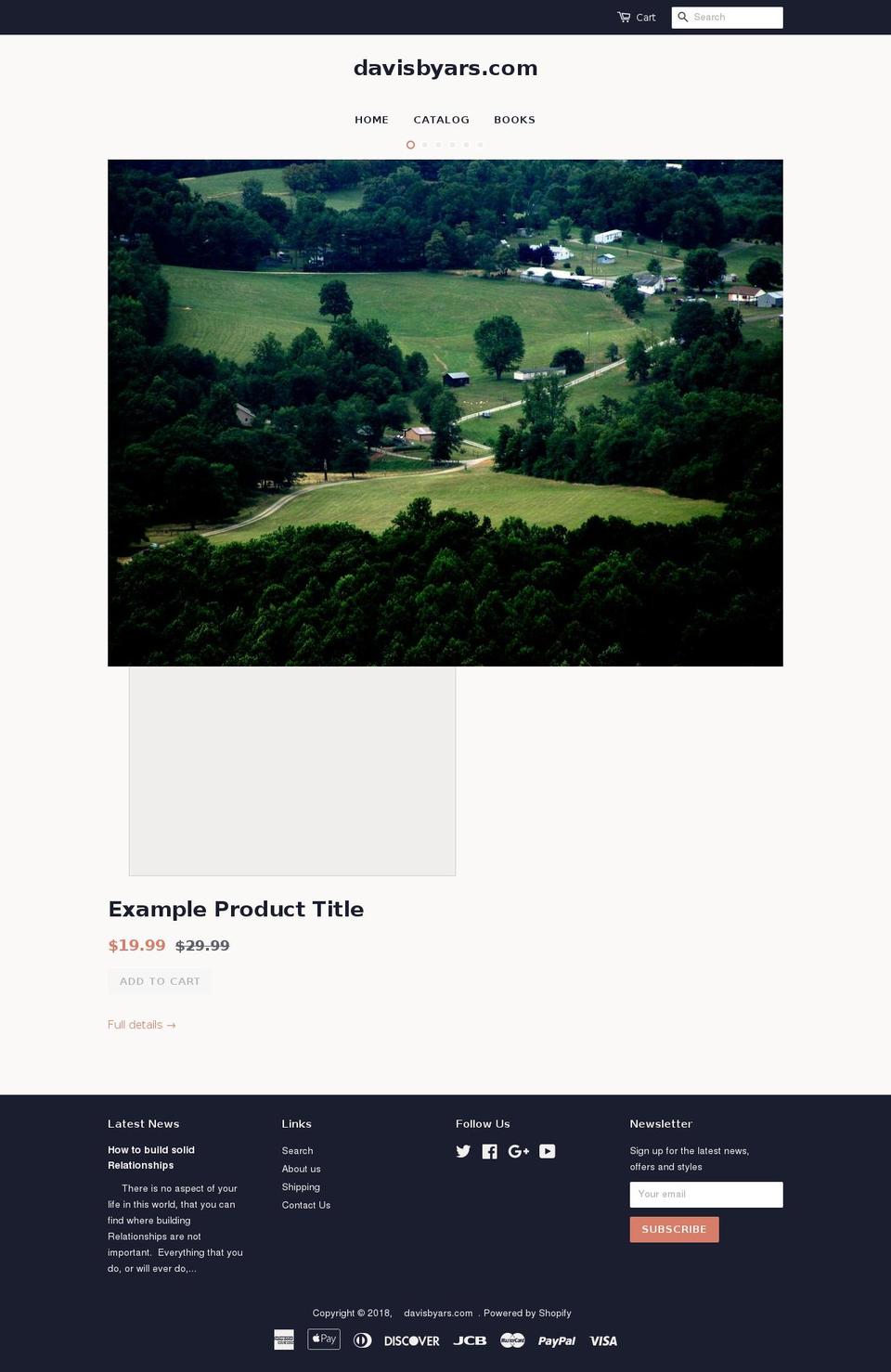 davisbyars.com — Shopify storefront screenshot
