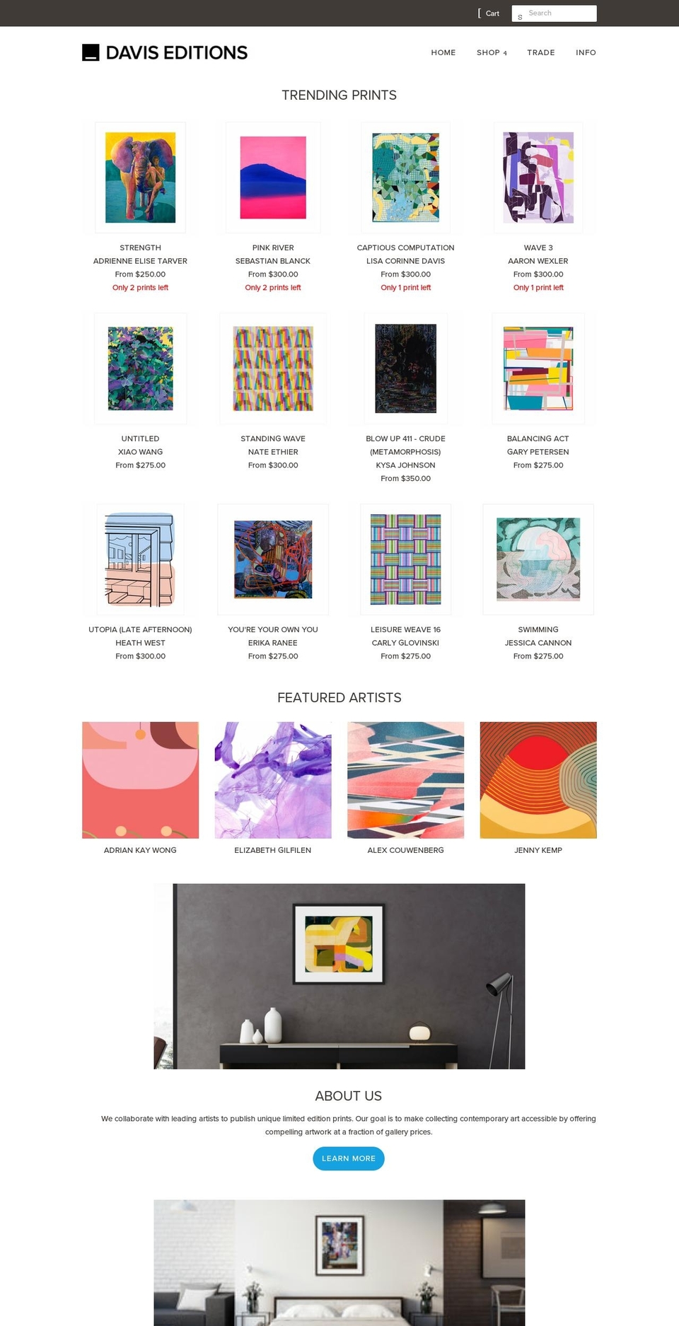 daviseditions.com shopify website screenshot