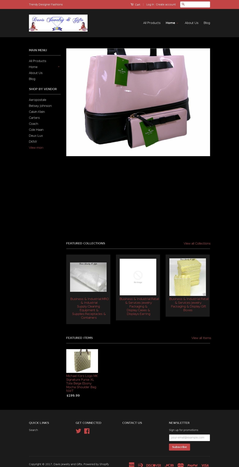davisjewelryandgifts.com shopify website screenshot