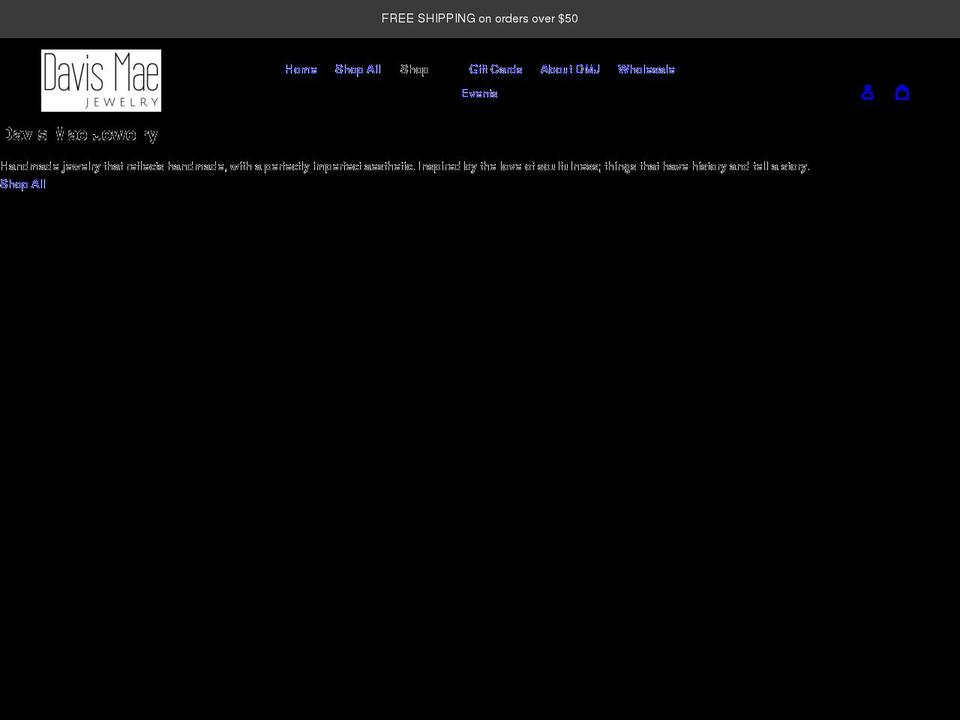 davismae.com shopify website screenshot