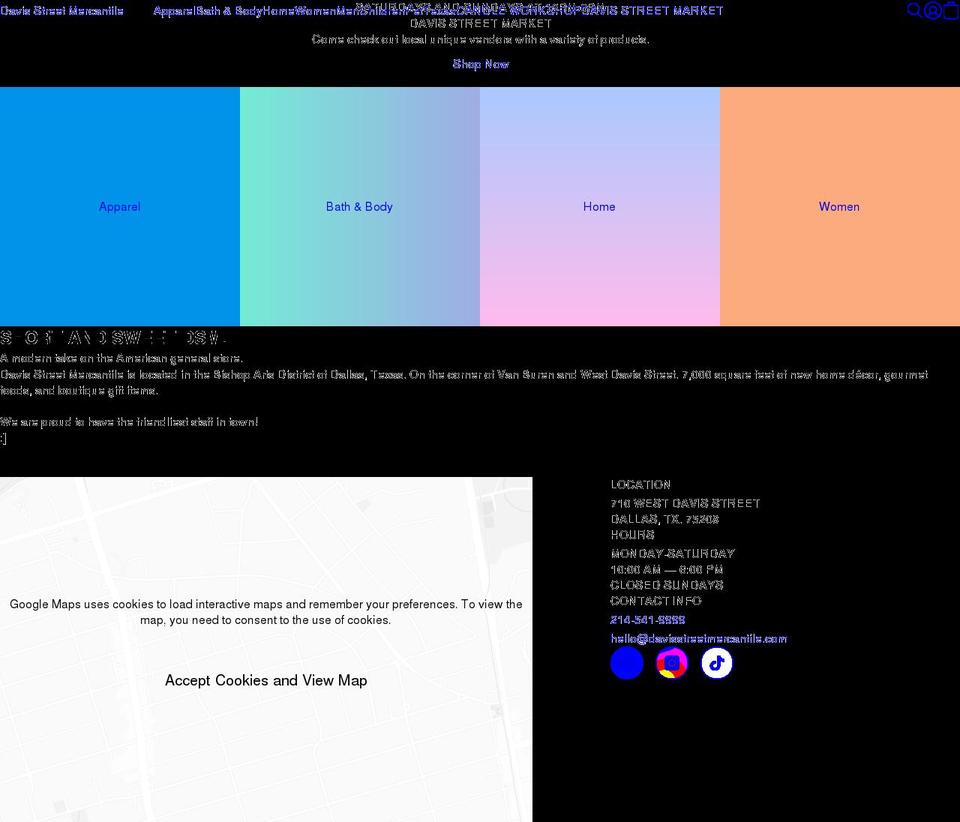 davisstreetmercantile.com shopify website screenshot