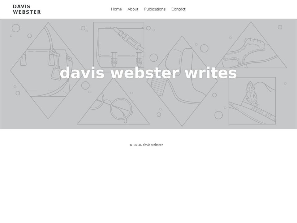 daviswebsterwrites.com — Shopify storefront screenshot