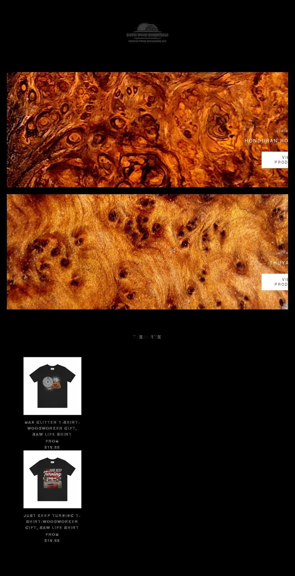 daviswoodessentials.com shopify website screenshot