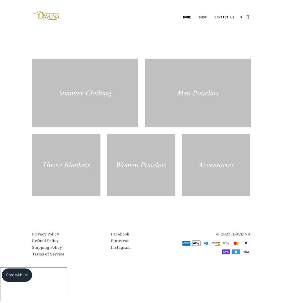 davlina.com shopify website screenshot
