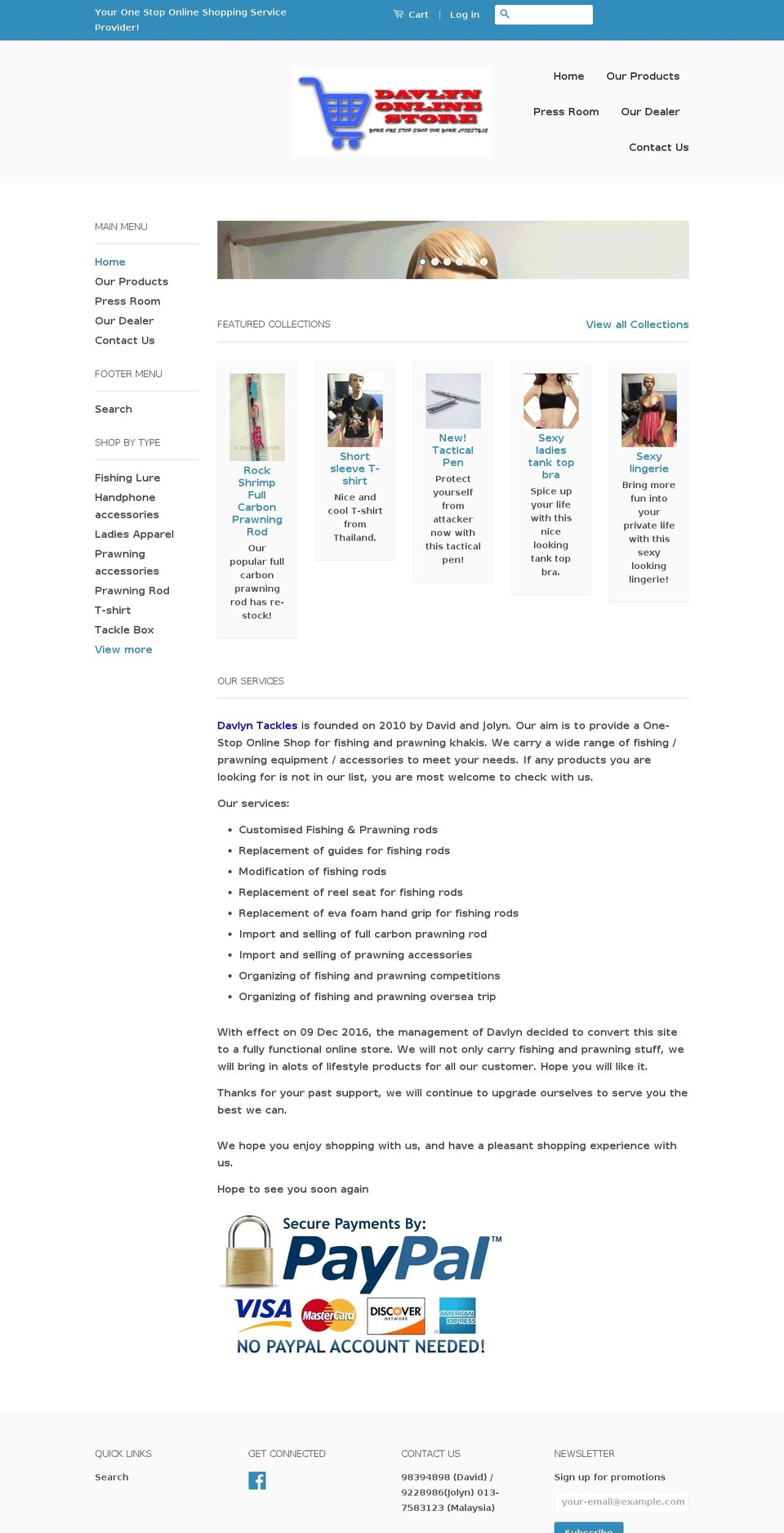 davlyn-rodsmith.com shopify website screenshot